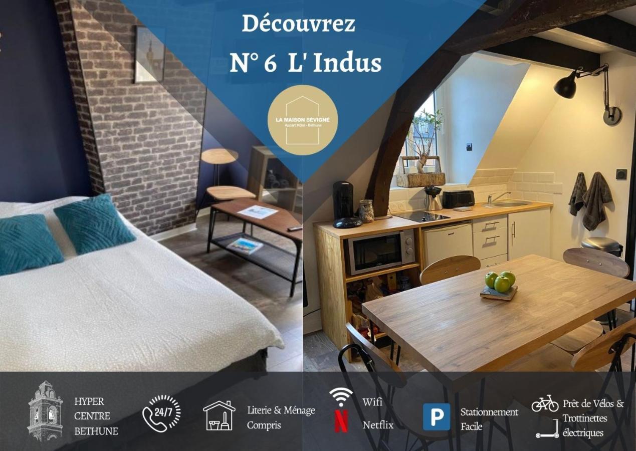 La Maison Sevigne - Appart Hotel - N°6 L'Indus Бетюн Экстерьер фото
